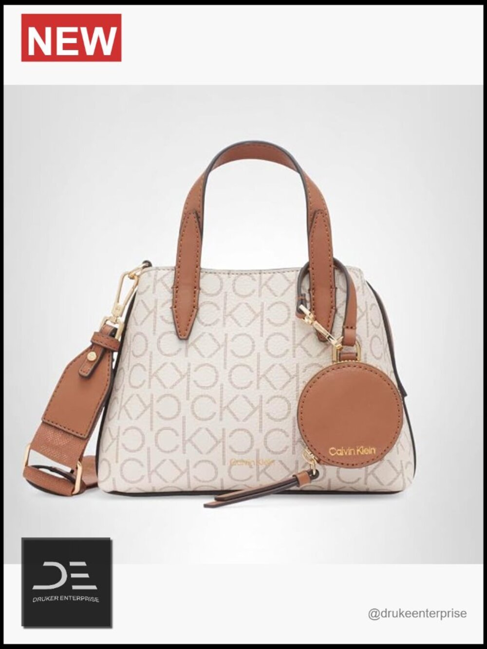 Vegan Leather Triple Compartment Mini Satchel Crossbody with Removable Coin